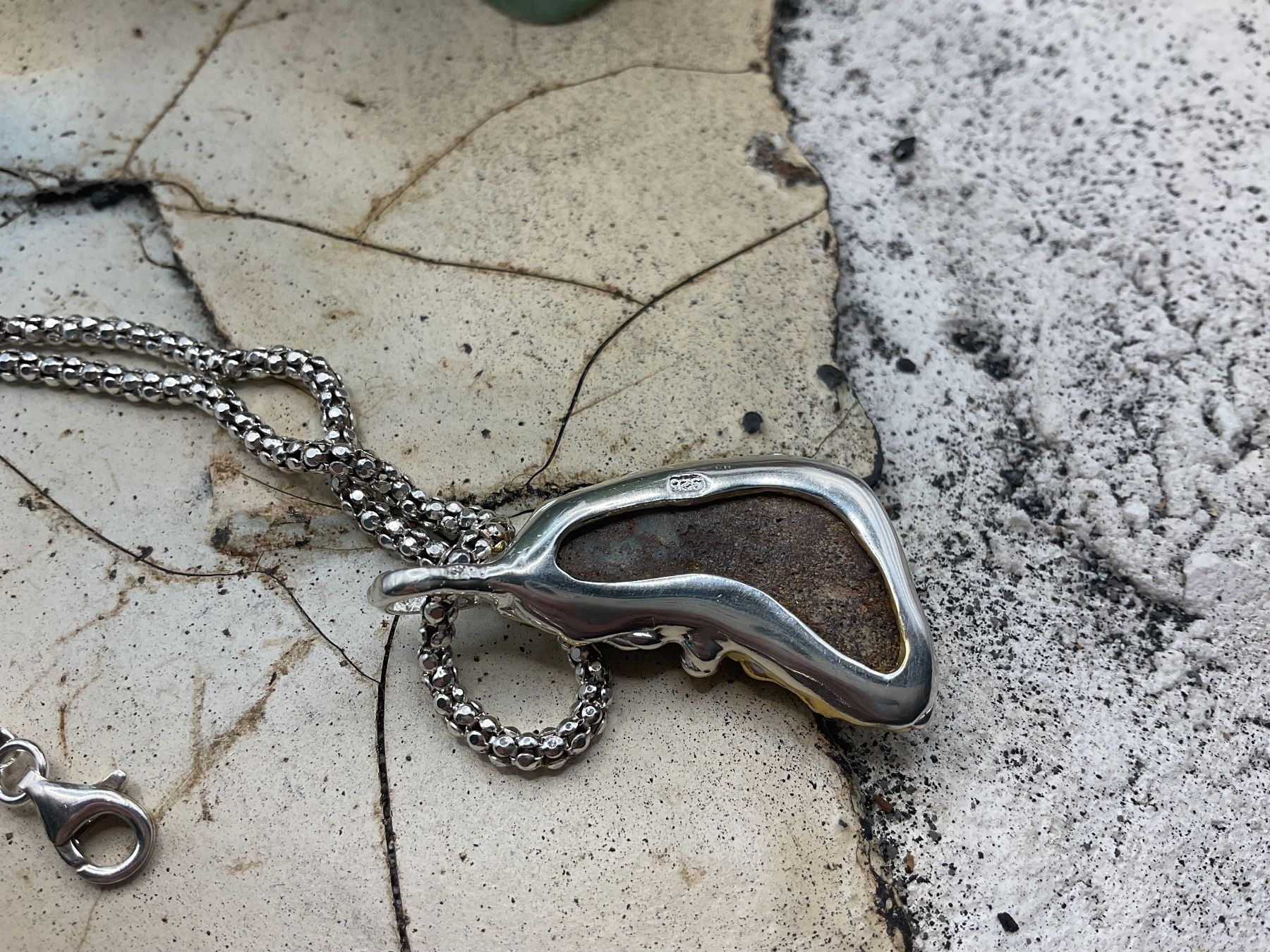 Ciondoli: Anhänger mit echtem, Boulderopal in Sterlingsilber, 22ct – Nuovo (secondo la descrizione) da Luzern venduto da S.Kern01 7