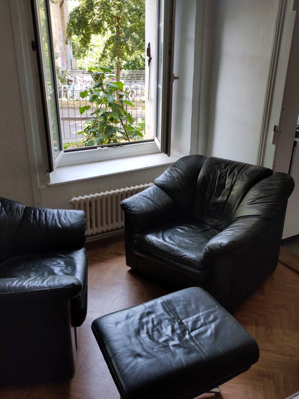 Fauteuils: Sofasessel - Set aus grünem Leder – D'occasion à Bern par Gnomlihans 1