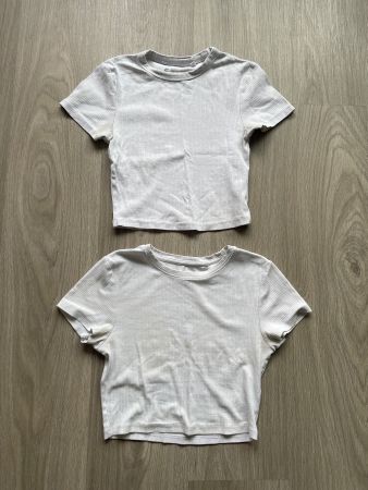 2x Sommer T-Shirts weiss Gr. S