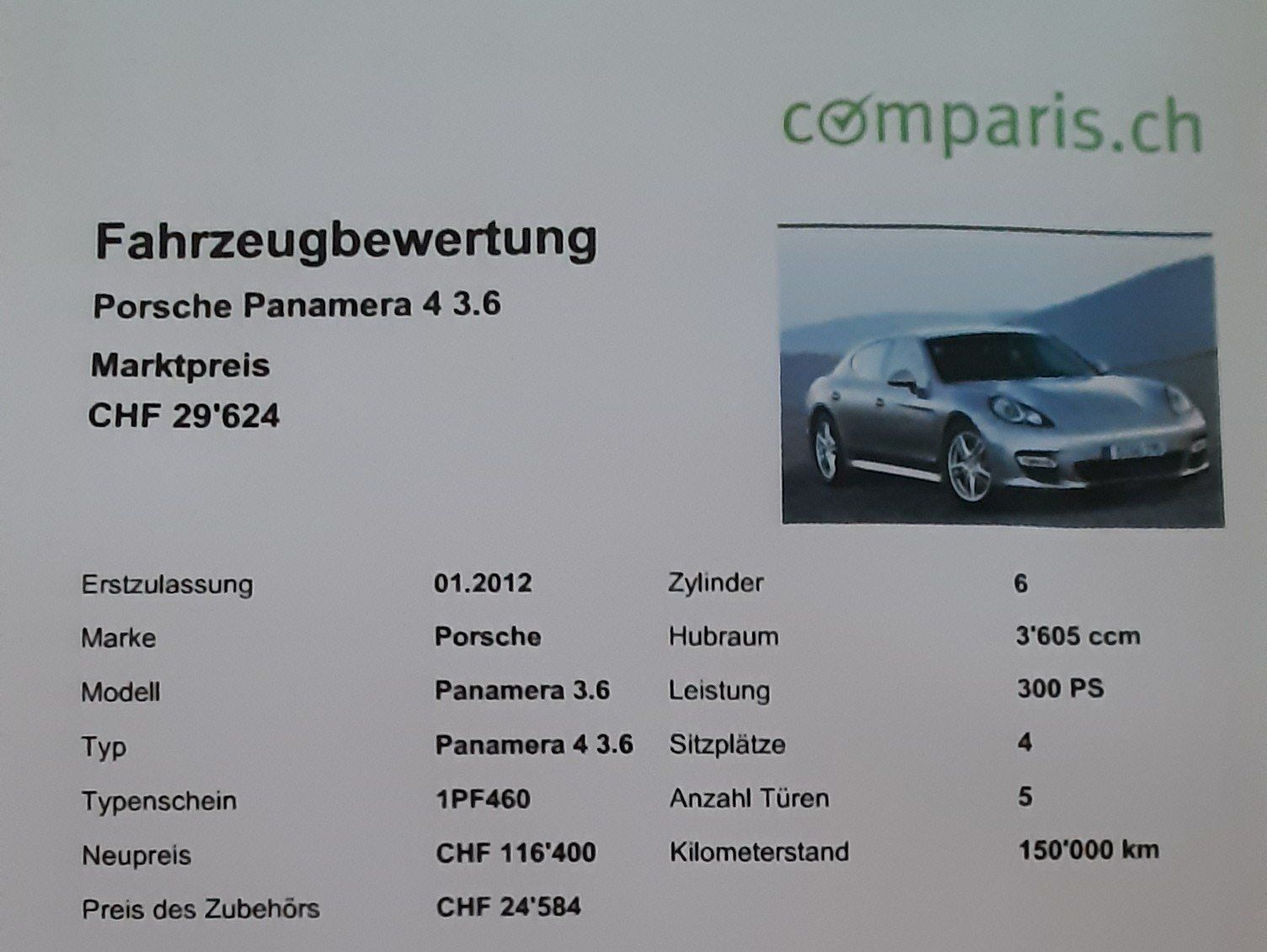 Porsche Automobili: Porsche Panamera – Usato da Schlieren venduto da Acacias 8