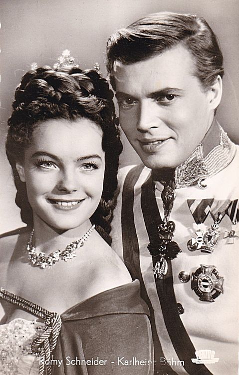 Ansichtskarte mit Portrait Romy Schneider u.Karlheinz Böhm. Kaufen
