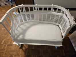 Babybay Beistellbett Weiss Holz guter Zustand ca 85x55cm