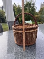 Runder Weidenkorb mit Henkel, gebraucht, Ø 30 cm, braun