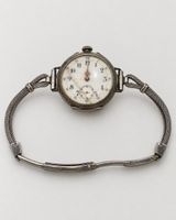 Antike Damen-Armbanduhr mit Flechtarmband – Handaufzug
