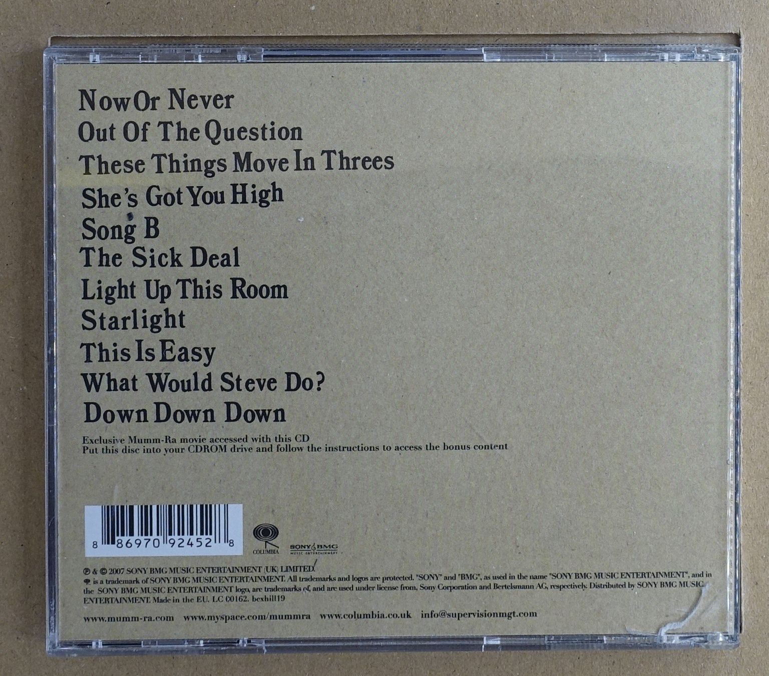 CD: Mumm-Ra – These Things Move In Threes - F16 – Usato da Sessa venduto da fraenklishop 1
