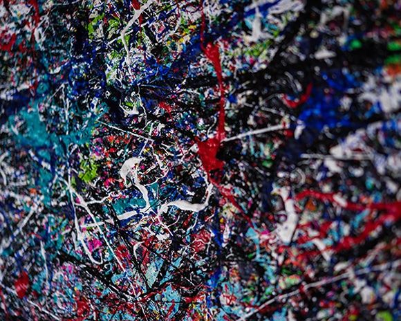 Gemälde: Gemälde „Galactic Storm“ – Gebraucht aus Zollikerberg von Superfischli.