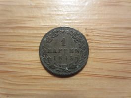 Zürich 1845, 1 Rappen