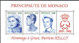 MONACO HOMMAGE À GRACE PATRICIA KELLY BLOCK ** POSTFRISCH **