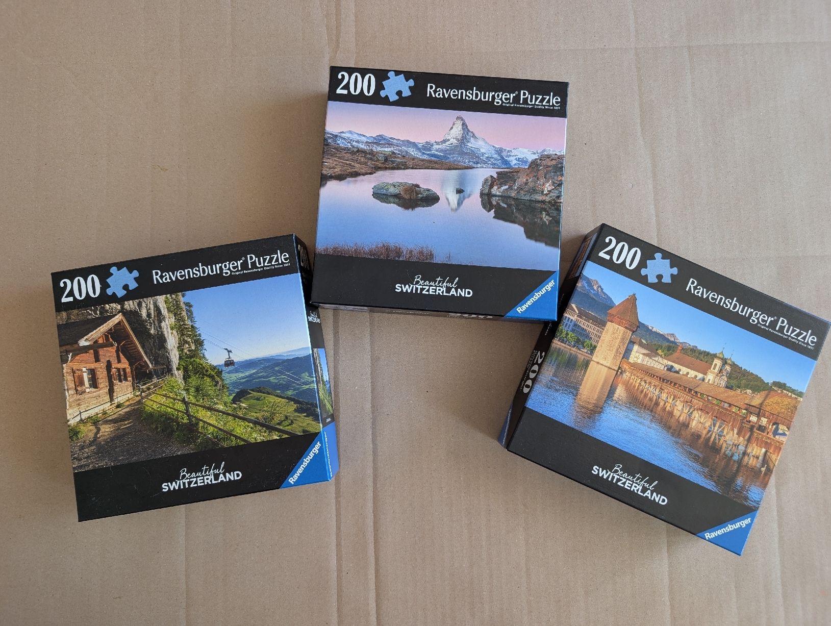 Ravensburger Puzzle: 3x Ravensburger Puzzle 200pc Beautiful Switzerland – Usato da Bassersdorf venduto da isnotyourname