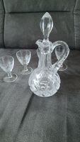 Likörkaraffe mit Gläsern geschliffenes Glas