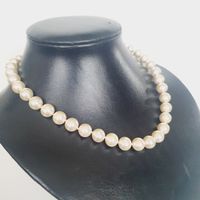 Elegante Perlenkette  mit 925 Silber  Zeitloser Schmuck