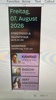 2 Tix für CHF 170 Amy Macdonald Baschi Kamrad am 7. August