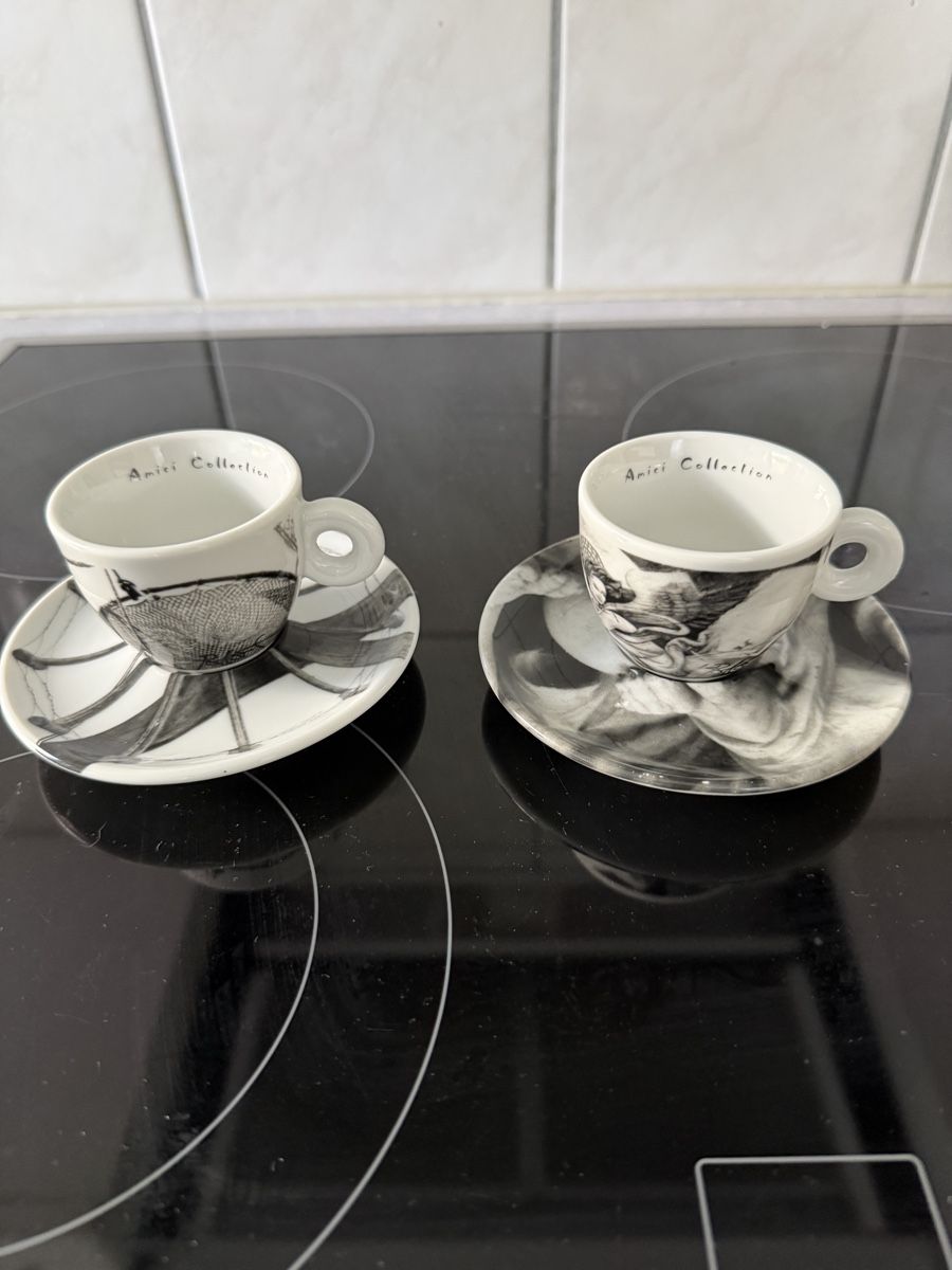 Illy Tazze: 2 x Illy Amici Rare Espresso Cups Set Art Collection – Usato da Zürich venduto da kuengka
