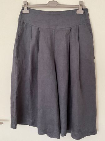 Colora 100% Leinen Hosenrock Gr S / M Anthrazit, Taschen