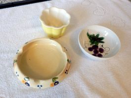 Lot mit Keramikschalen, Aschenbecher etc