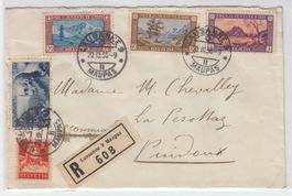 Pro Juventute 1929 sur lettre recommandé