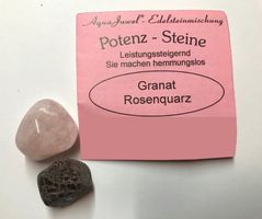 Lustiges Geschenk: POTENZ-Steine Rosenquarz Granat