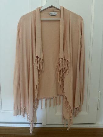 REPEAT Easy Knit Strickjacke aprikosenfarben S-M