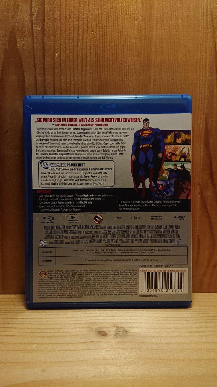 Tutti i DVDs: SUPERMAN./BATMAN. APOCALYPSE Blu-Ray – Usato da Wilderswil venduto da Exebub 1