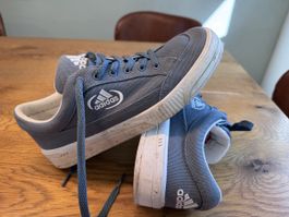 Adidas Grösse 40 2/3 Canvas blaugrau Vintage