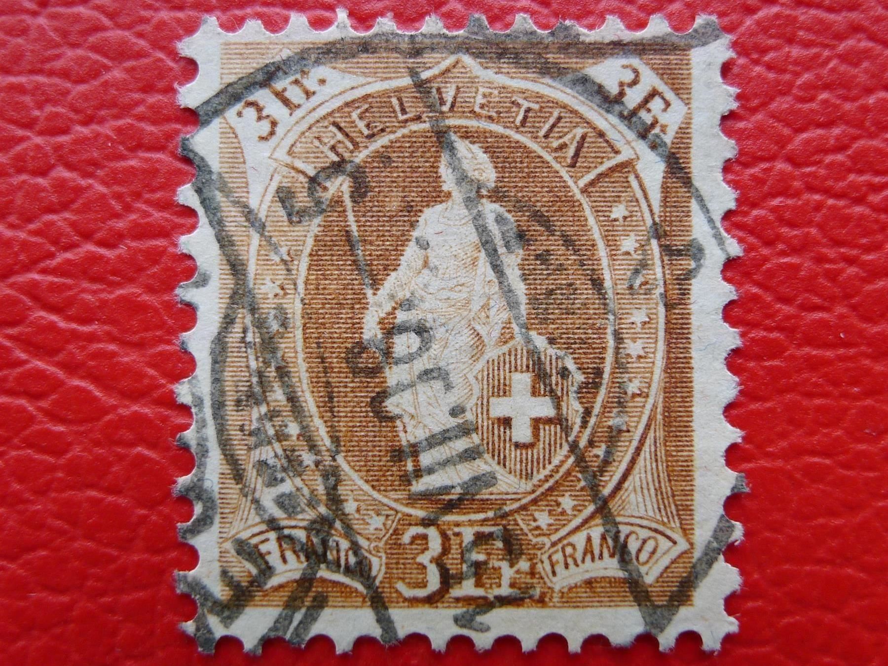 Alle Briefmarken: 1908: Stehende: Nr.100Ba gestempelt Kat: 140.-, tadellos – Gebraucht aus Sursee von Luzernerraute