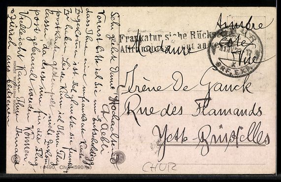 Cartoline postali: Chur, Panorama der Stadt mit Gebäuden i – Usato da Berlin venduto da bartko-reher 1