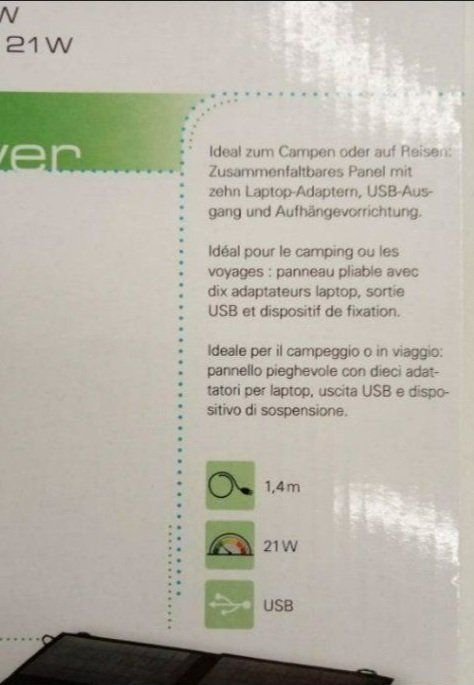 Dispositivi a energia solare: Steffen Sun Power Solar Panel 21W – Nuovo (secondo la descrizione) da Uerkheim venduto da Justi.y 2