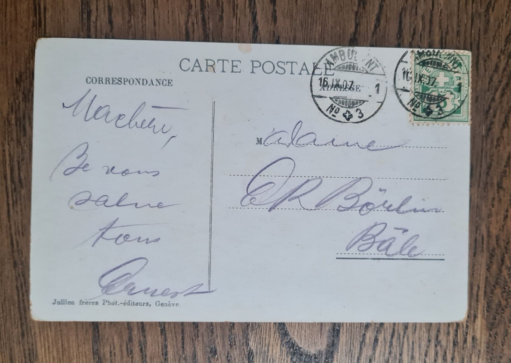 Cartoline postali: Genève 1907 – Usato da Ebikon venduto da Donar50 1
