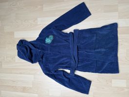 Cosy Navy Blue Hooded Bathrobe