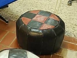 Lederhocker 70s vermutlich de sede