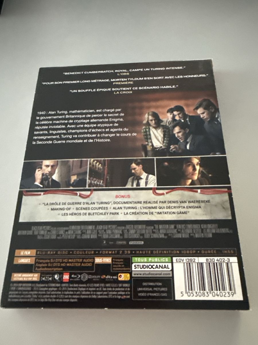 Tutti i DVDs: The Imitation Game Blu-Ray Benedict Cumberbatch – Nuovo (secondo la descrizione) da Zürich venduto da nad_s27g 1