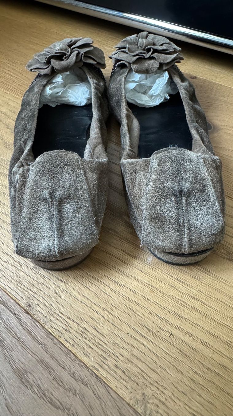 Kennel + Schmenger Damenschuhe: Kennel+Schmenger Leder Ballerina in Taupe Gr38 – Gebraucht aus Riehen von To120 4