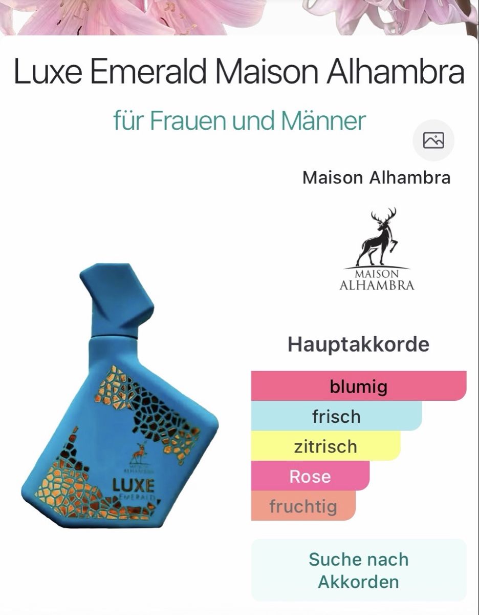 Maison Alhambra Parfum & Eau de Toilette: Luxe Emerald Maison Alhambra – Gebraucht aus Itingen von Julietta_79 1