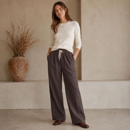 ZARA Gerade Hose gestreift braun Gr.M NEU 59.90