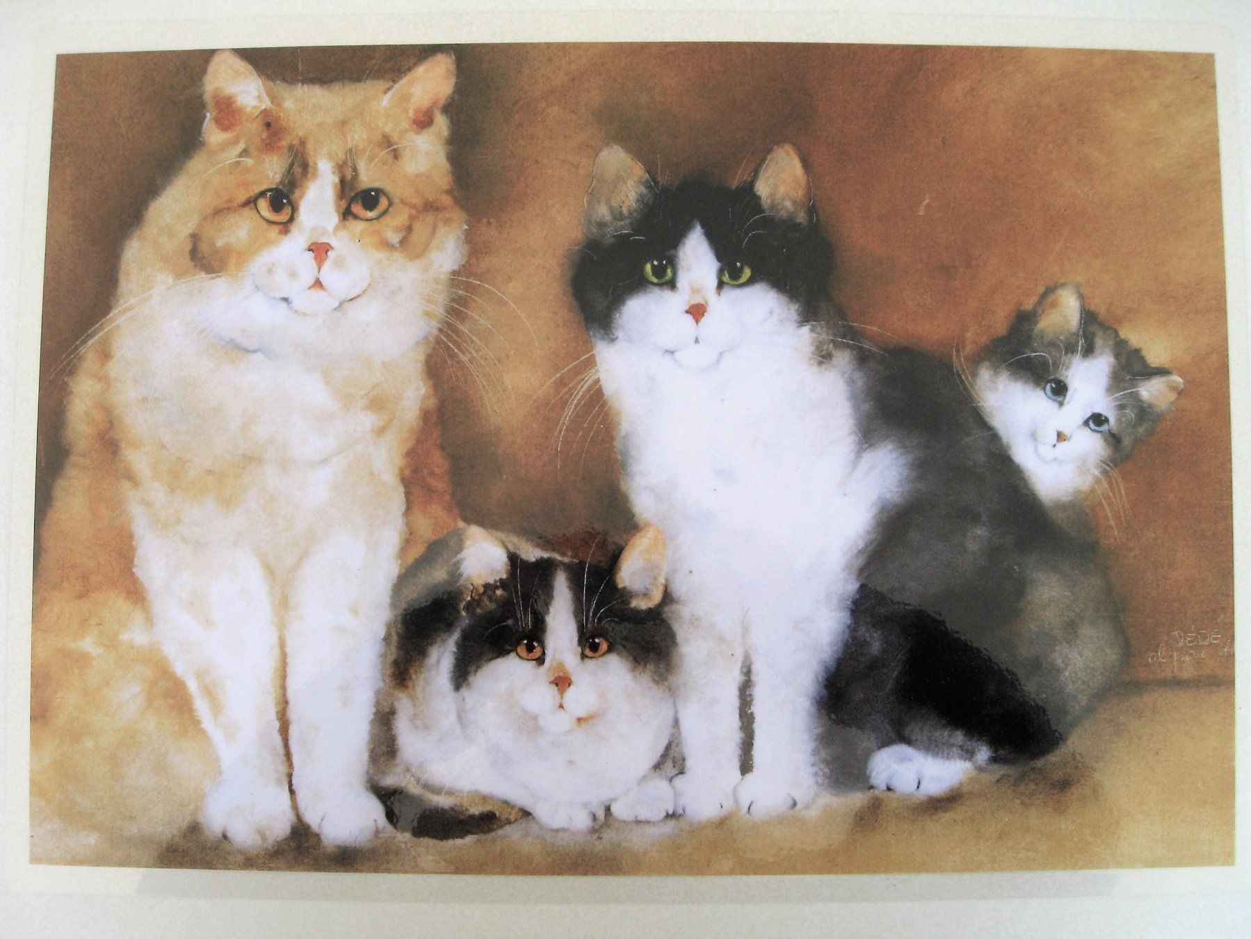 Set di tavolo e panche: Tischset laminiert mit Katzen, Dédé Moser – Nuovo (secondo la descrizione) da Kriens venduto da Kraeutergarten