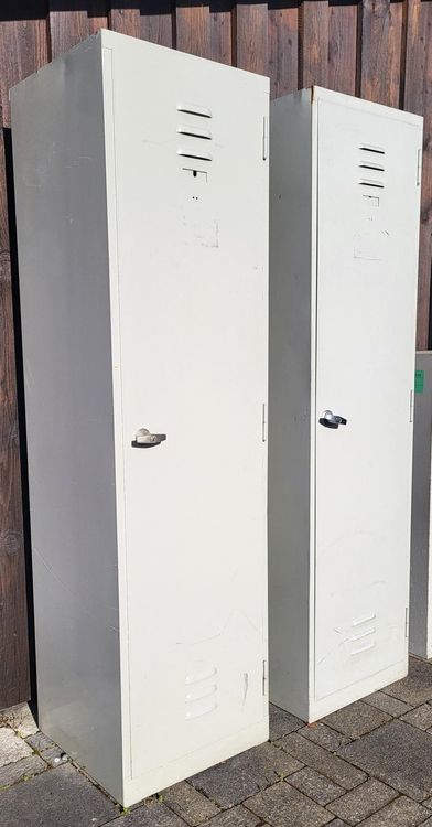 2x Garderobenschrank, Spind, Schrank, Metallschrank, Büro (Gebraucht ...