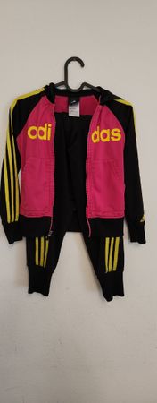 Tuta sportiva Adidas ragazza 5-7 anni rosa/nero