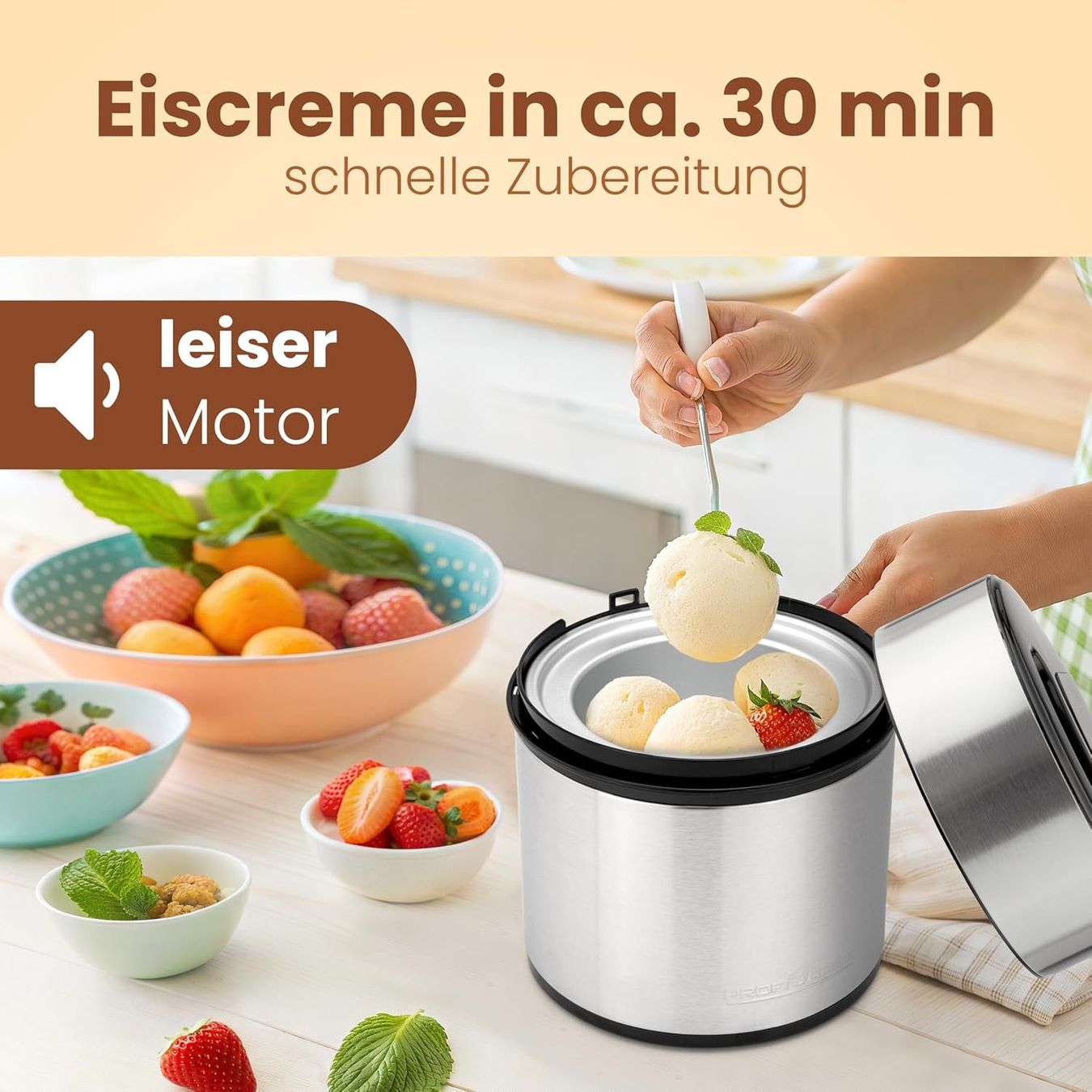Elettrodomestici da cucina: Eismaschine 1800ml Eiscreme Joghurtbereiter Sorbet Timer – Nuovo e nell'imballaggio originale da Zürich venduto da jasminleut 2