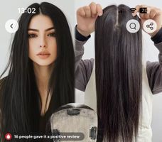 Echthaar-Topper Seidenbasis 22 Zoll 150% Dichte neu
