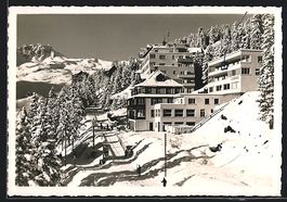 AK Arosa, Hotel Juventas im Winter, 1942