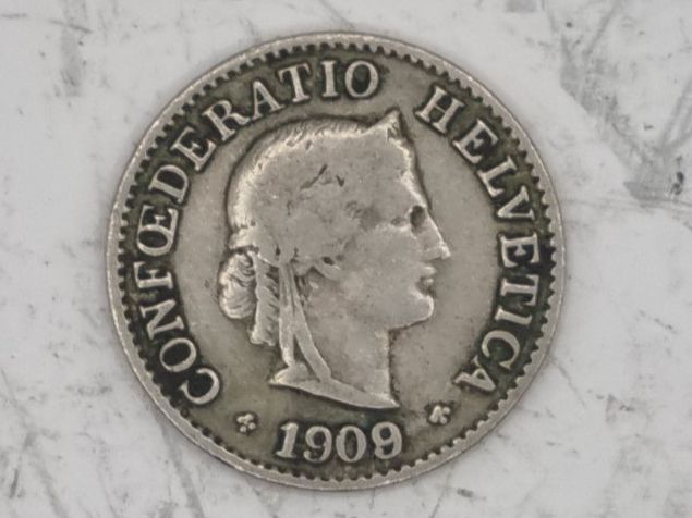 Tutti le monete: 5 rappen 1909 – Usato da Bure venduto da chap981