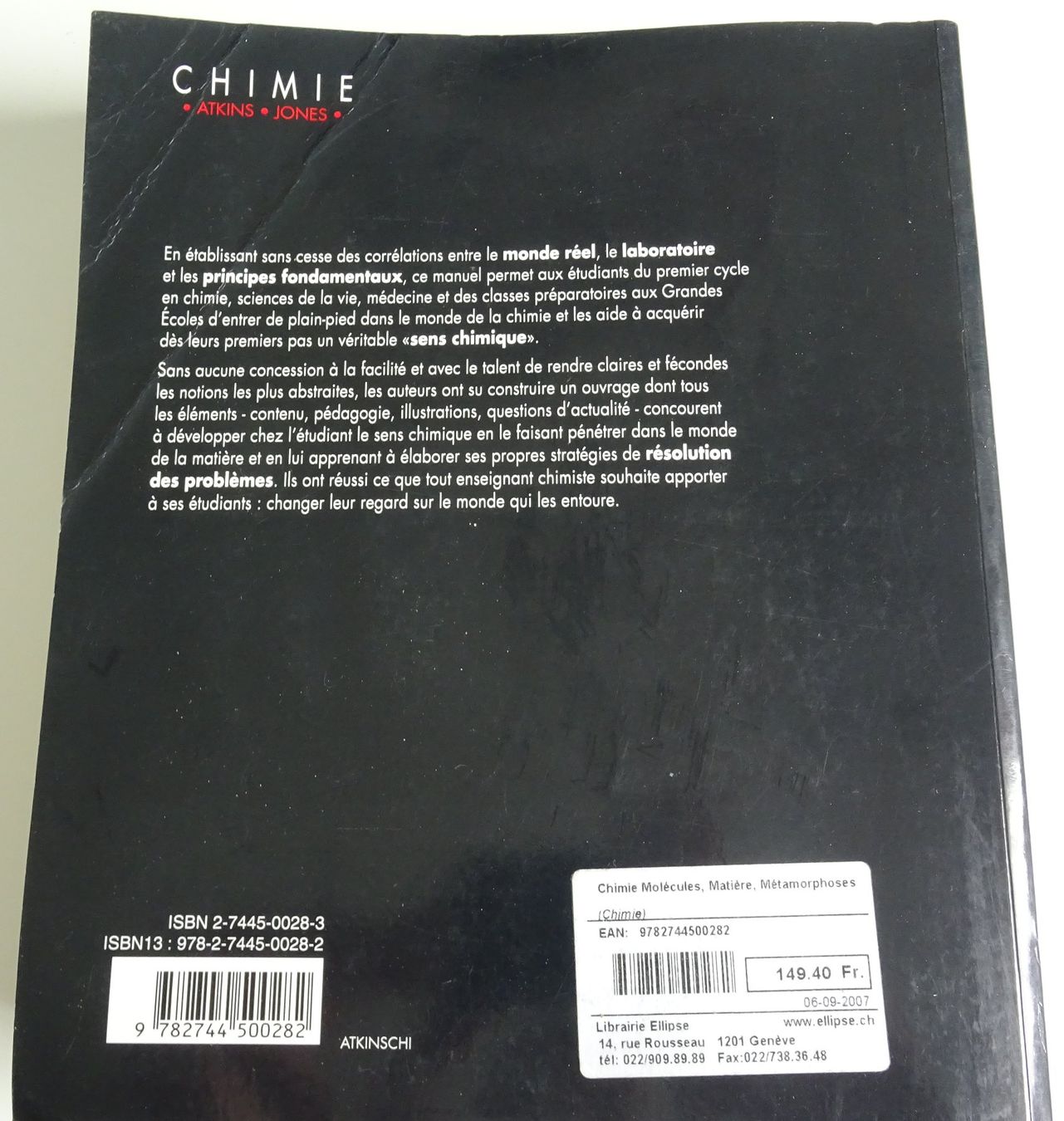 Bücher: CHIMIE Molécules, matière, métamorphoses – Gebraucht aus La Sarraz von classicworldcoins 1