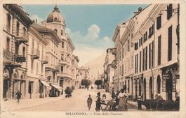 Bellinzona viale stazione animata