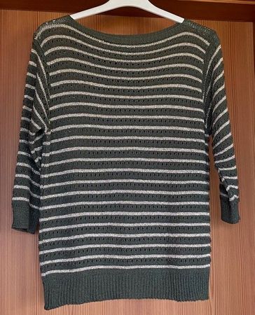 Damen Pullover Actuelle gestreift grün Grösse S gebraucht