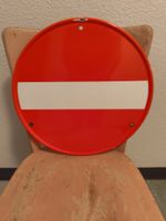 Strassen Schild Fahrverbot rot weiss Metal emailliert