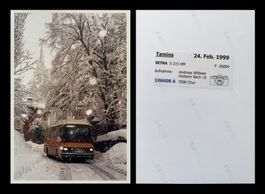 Tamins Dorf Schloss Postauto SETRA S215H Foto Ausdruck A5
