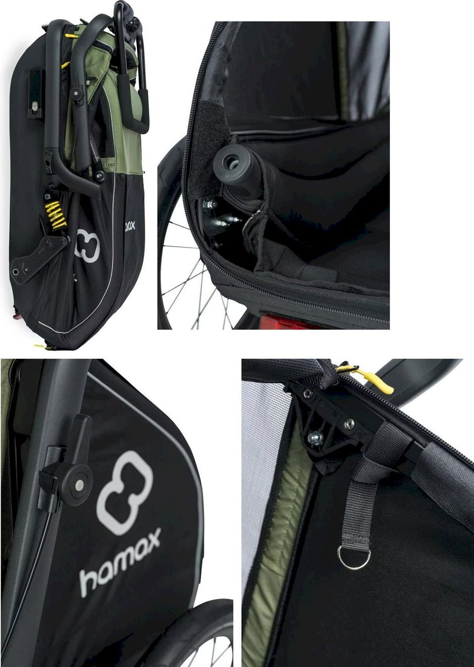 Rimorchi per biciclette: Hamax Pluto M Hundeanhänger grün/schwarz – Nuovo e nell'imballaggio originale da Bottighofen venduto da zaap 5