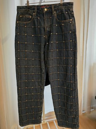 Supreme Studded Seam Loose Fit Jeans Gr. 32