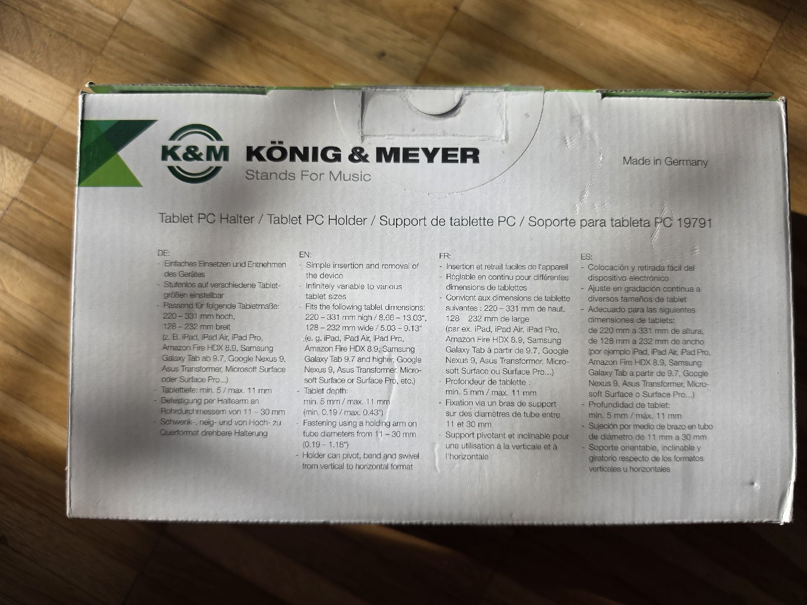 König & Meyer Fixations: Neu: K&M Tablet PC Halter 19791  – Neuf avec emballage d'origine à Aesch BL par immon 1