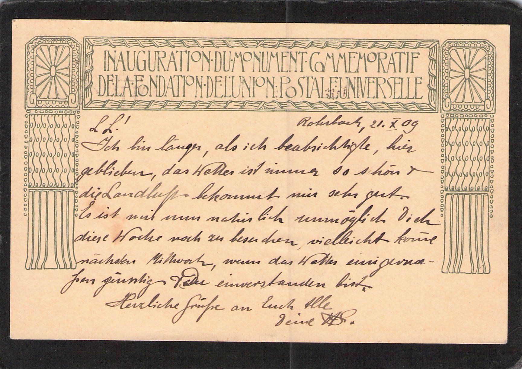 Alle Briefmarken: Stabstempel KL.Dietwil auf GS , 21.X.1909 – Gebraucht aus Reichenburg von Pipo-67 1